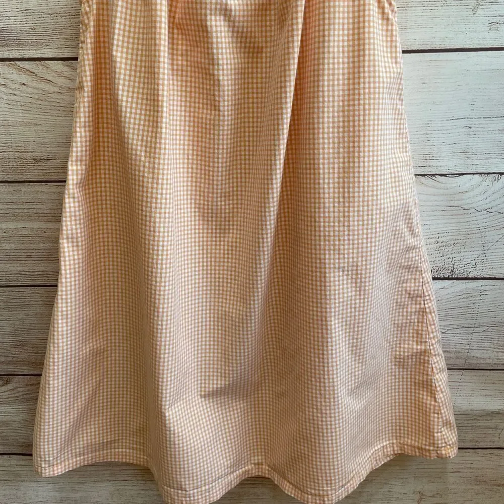 GYMBOREE SMOCKED GINGHAM DRESS WITH‎ EMBROIDERED BUTTERFLIES